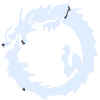 Dragon chasing its own tail clipart
